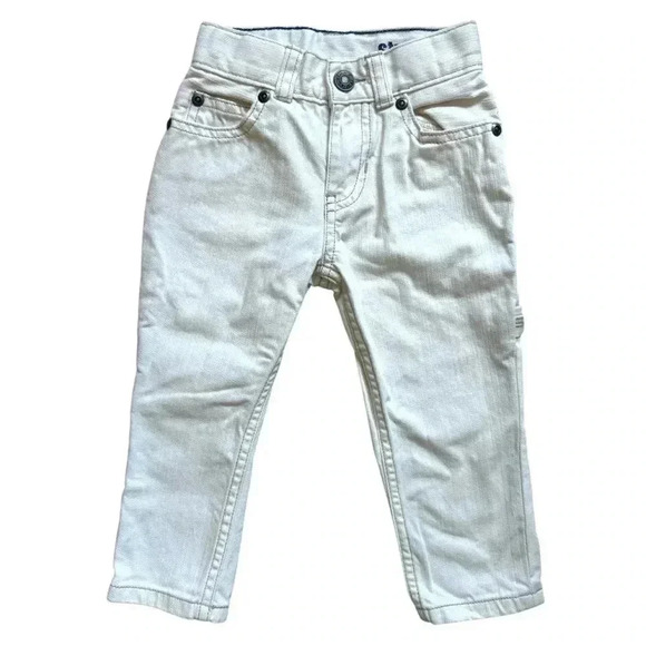 Carter’s Toddler Boy Ivory Carpenter Cargo Jeans 2T - Picture 1 of 9